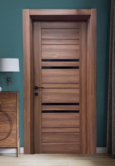 Sobna vrata - Orah sa crnim staklom